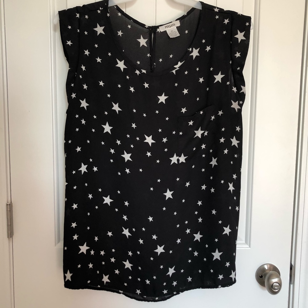 Black with white stars ✨Blouse